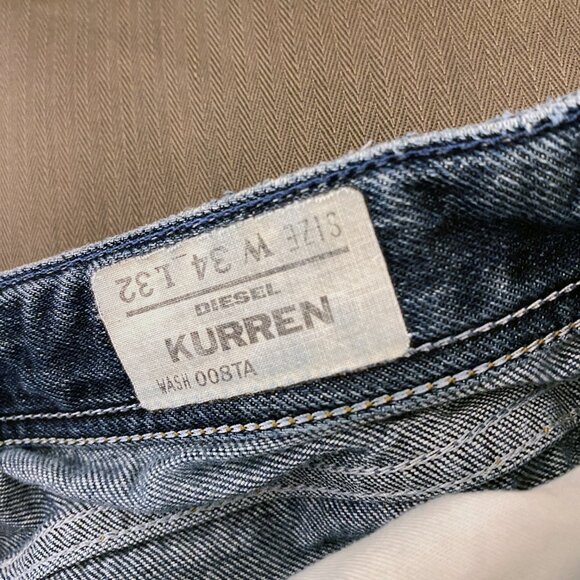 Diesel - vintage KURREN distressed boot cut button fly jeans (2009) 34 x 32 - Picture 12 of 12